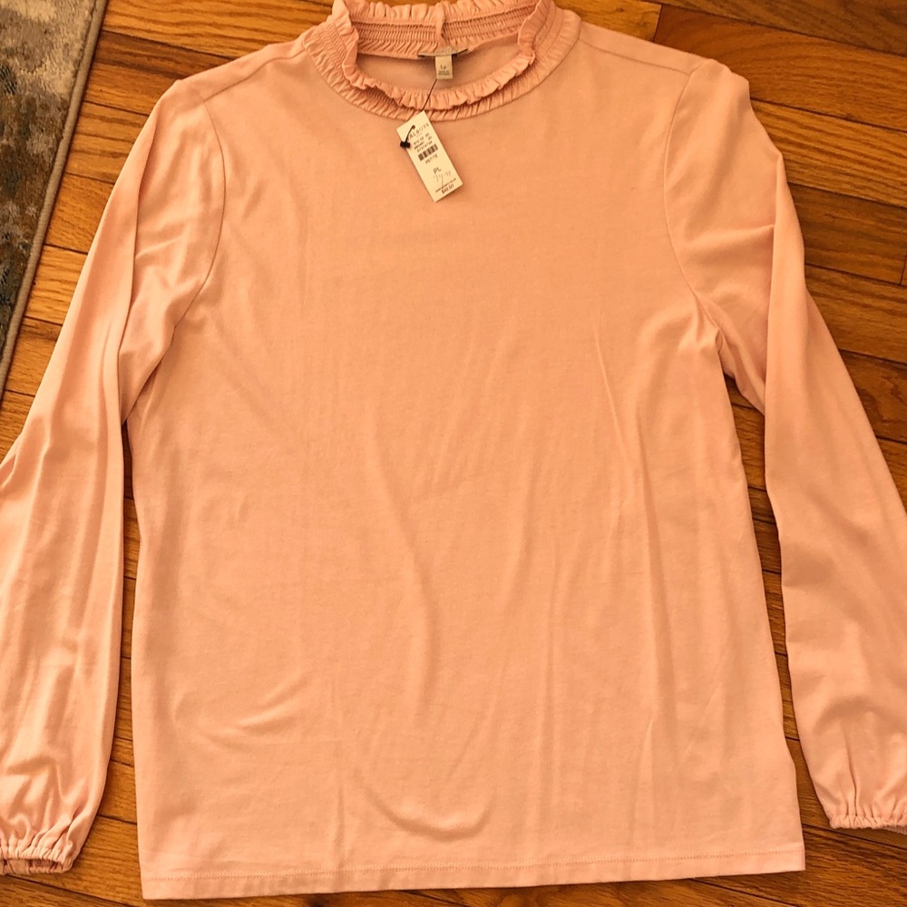Talbots Soft Pink Ruffled Blouse